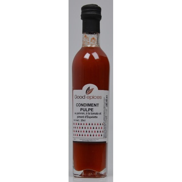 Good épices Vinaigre pulpe de tomate poivron et piment d'espelette 250ml