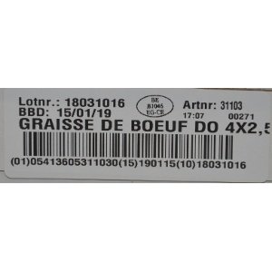 Prep Graisse de boeuf 12.5kg