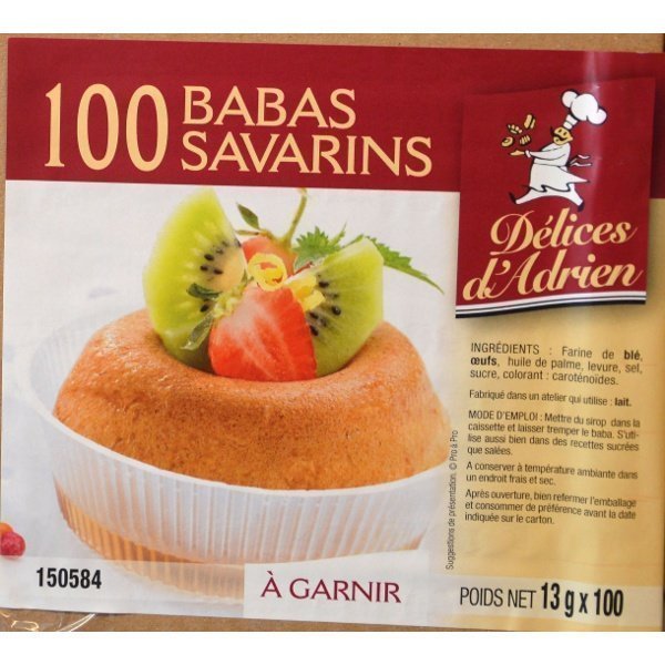 Good'épices Bl Baba savarin  carton de 100 pièces