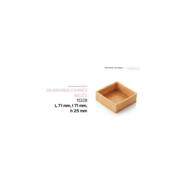 LA ROSE NOIRE VALRHONA Grands carrés salés carton de 1.30kg x36 pièces (Préco)