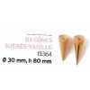 La Rose Noire Sucrés LA ROSE NOIRE VALRHONA Cônes vanille 6 tiges sucrés carton de 83 pièces