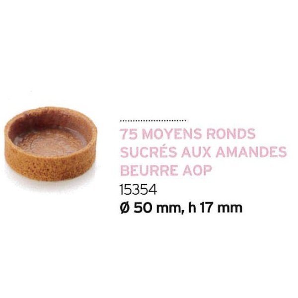 LA ROSE NOIRE VALRHONA Ronds moyens sucrés amande AOP x 75 pièces carton de 750gr