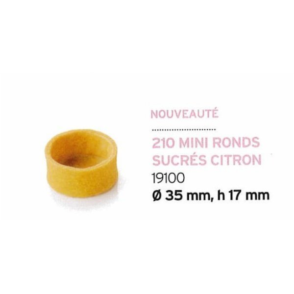 LA ROSE NOIRE VALRHONA Minis ronds sucrés citron x210 pièces 1.05kg (Préco)