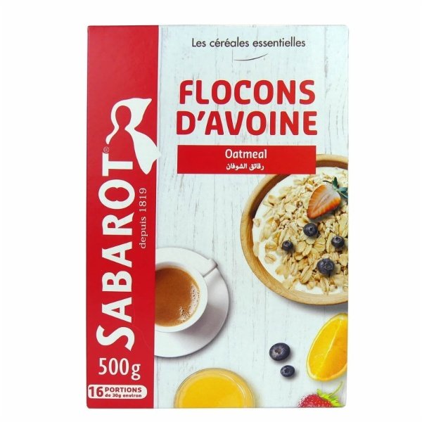 Sabarot Flocons d'avoine boîte de 500gr