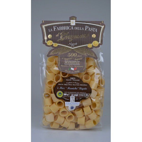 LA FABBRICA DELLA PASTA Mezze regate maniche IGP 500gr 