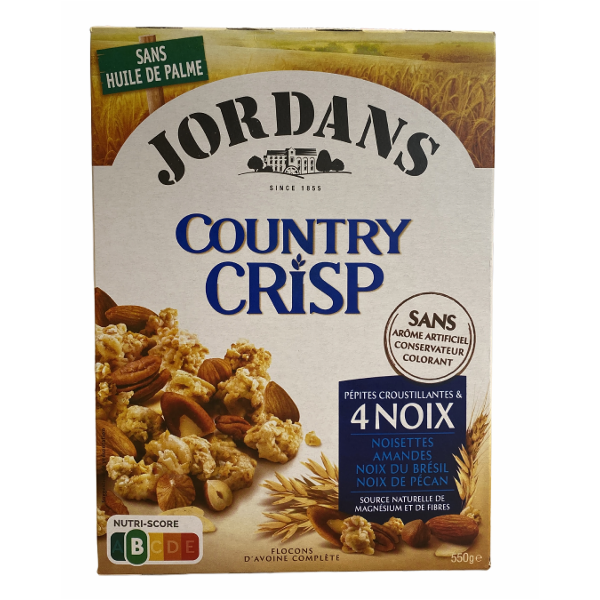 Good épices Country Muesli 4 Noix Jordans 550gr Cereales Miel