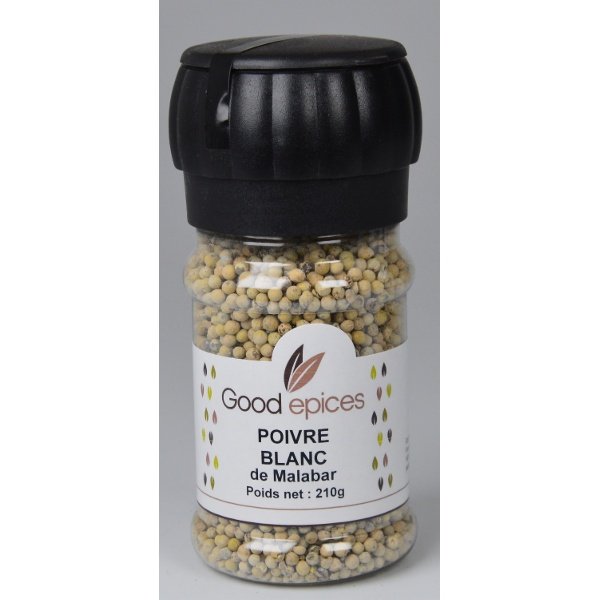 Good épices Poivre Blanc de Malabar 210gr
