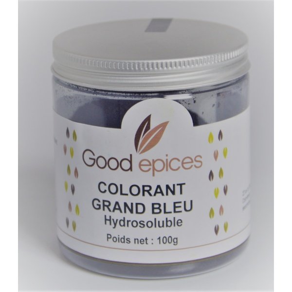 Good épices Colorant alimentaire grand bleu hydrosoluble 100gr (Préco)