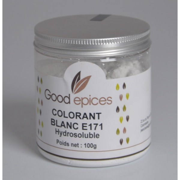 Good épices Colorant alimentaire blanc E171 hydrosoluble 100gr