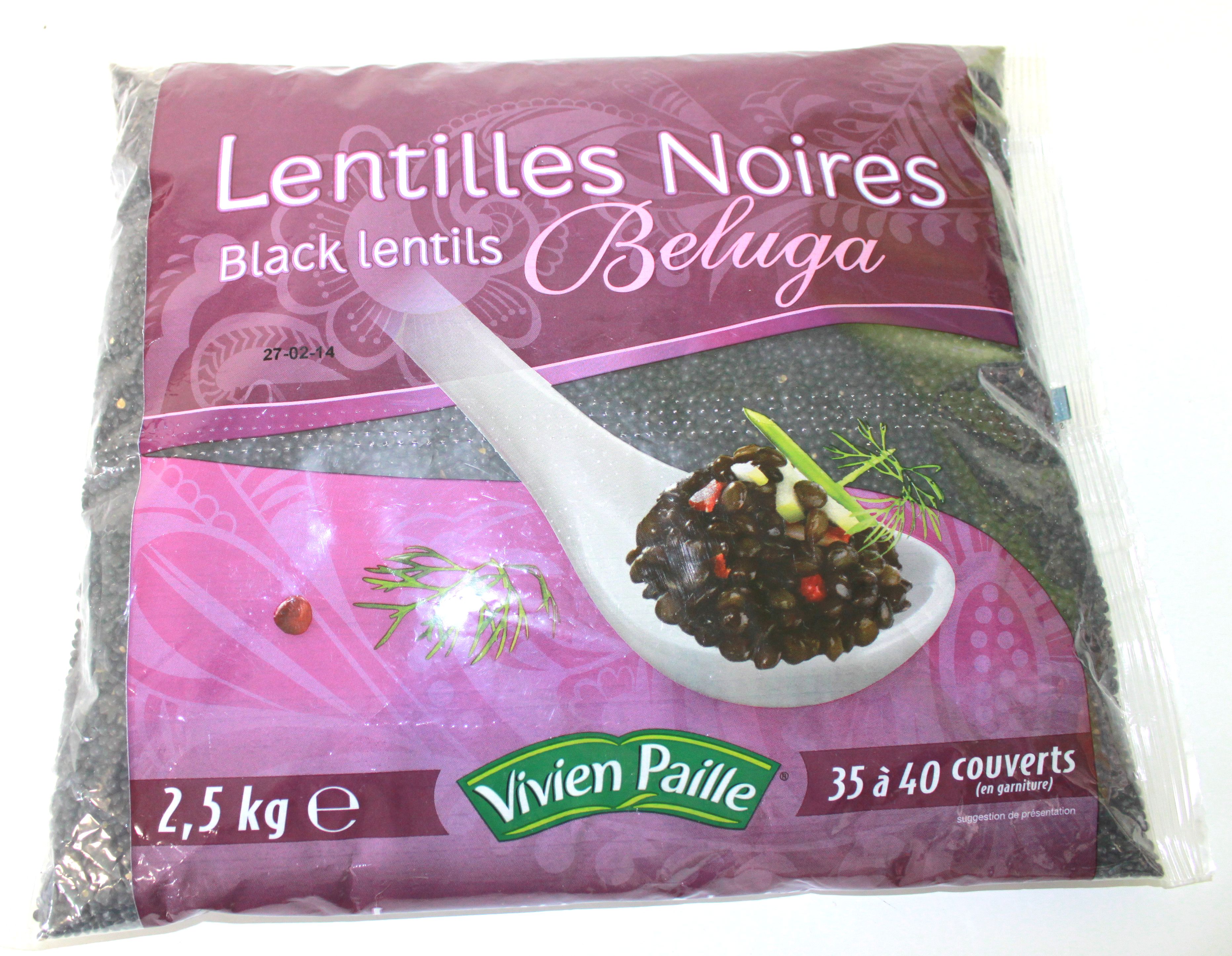 Vivien Paille Lentille Noire Beluga 2.5kg Legumes Secs et feculents Good épices