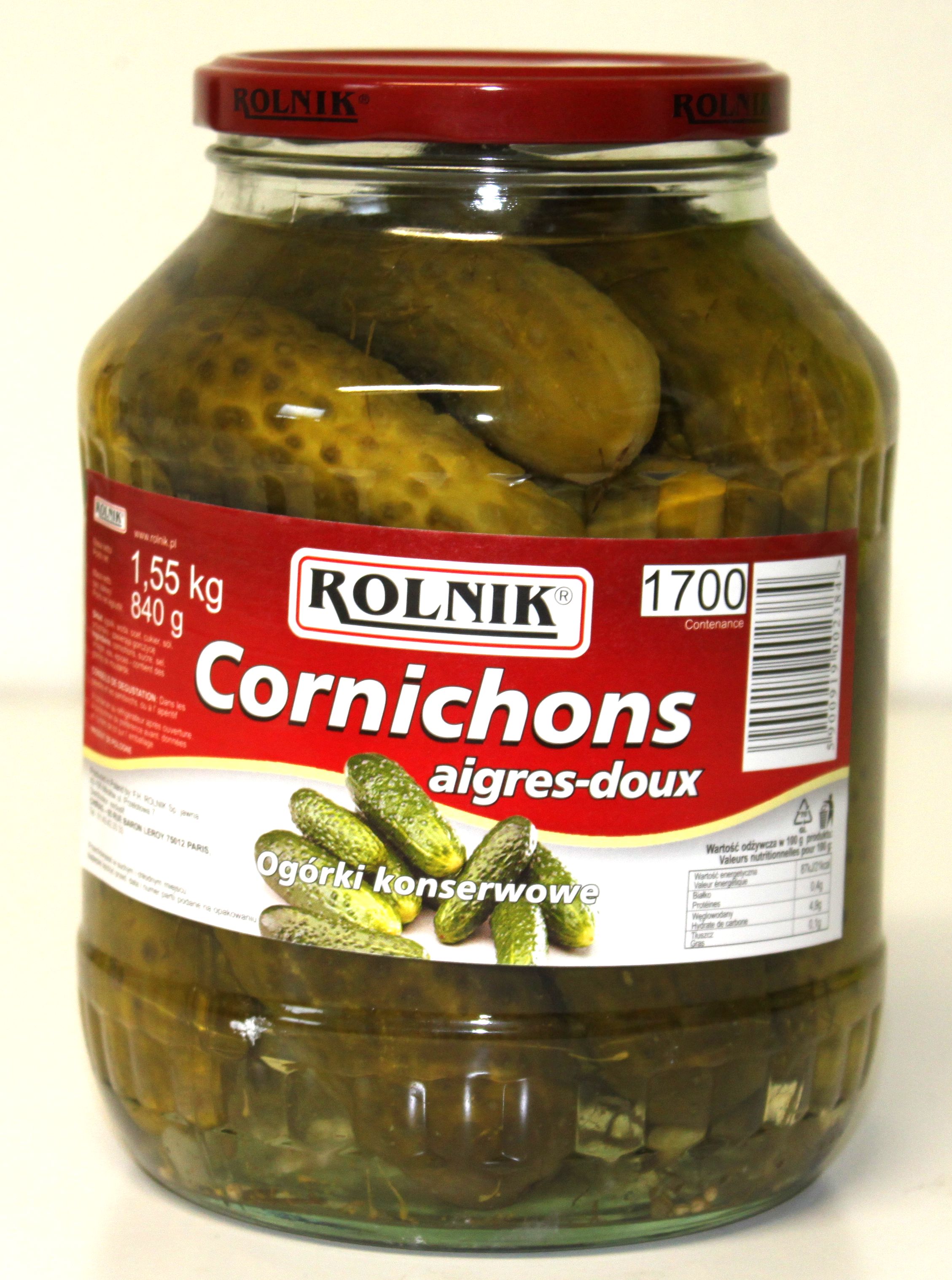 Good'épices B Cornichons Gros calibre 720 ml Cornichons et Capres Good épices